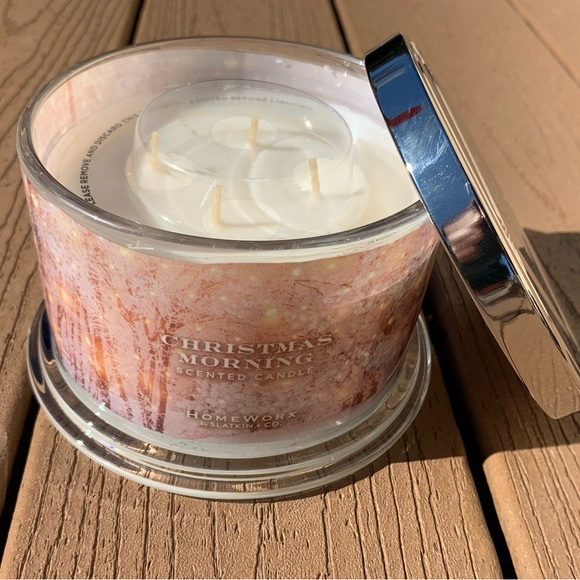 🆕APPLE BUTTER BRANDY CHRISTMAS MORNING HARRY SLATKIN HOMEWORX 4WICK 18oz CANDLE - Picture 5 of 5
